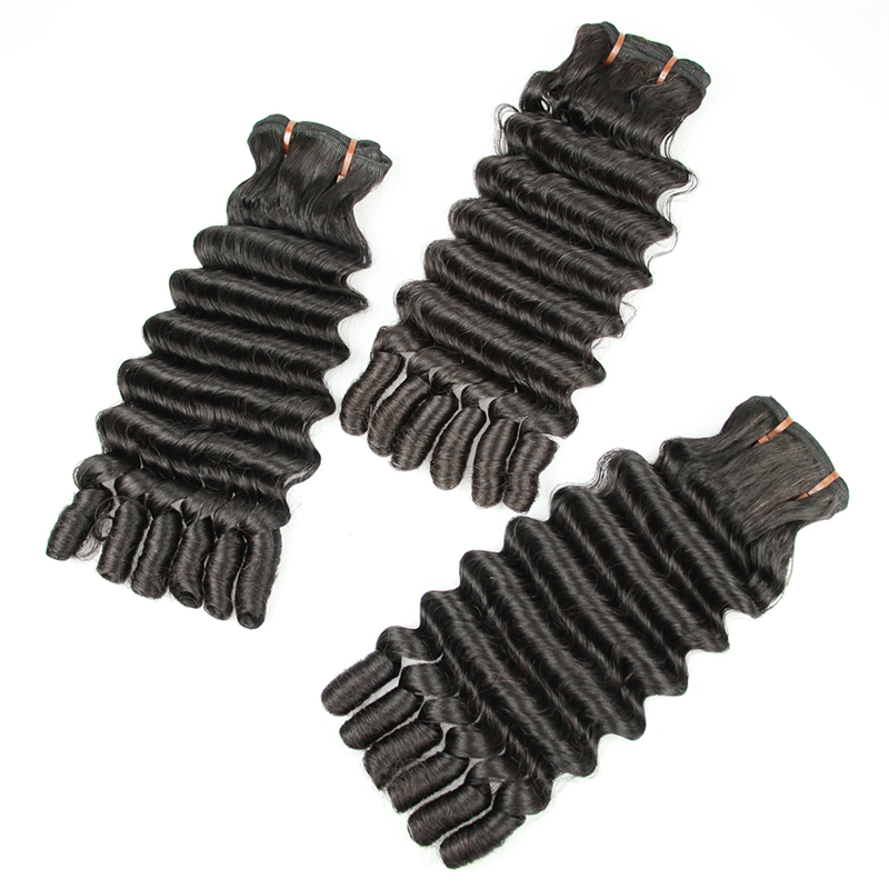 Deep Wave Virgin Human Hair Double Drawn Bundles